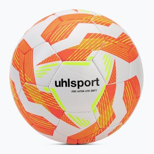 Futbolo kamuolys uhlsport Ultra Lite Soft 290 white/fluo orange/fluo yellow dydis 3