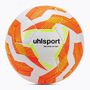 Futbolo kamuolys uhlsport Ultra Lite Soft 290 white/fluo orange/fluo yellow dydis 5