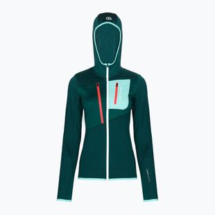 Moteriški sportiniai marškinėliai Ortovox Fleece Grid Hoody dark pacific 87201