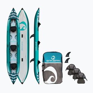Trivietė pripučiama baidarė SPINERA Hybris 475 teal/white/grey