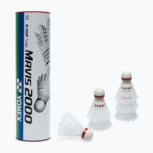 YONEX badmintono raketės Mavis 2000 fast 6 vnt., baltos spalvos.