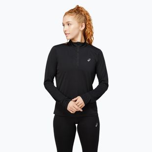 Moteriški bėgimo marškinėliai ilgomis rankovėmis ASICS Core 1/2 Zip Top performance black