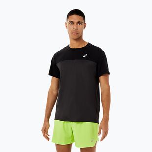 Vyriški bėgimo marškinėliai ASICS Race Top performance black/graphite grey