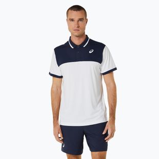 Vyriški polo marškinėliai ASICS Court Polo brilliant white/midnight