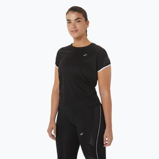 Moteriški bėgimo marškinėliai ASICS Icon Top preformance black