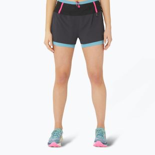 Moteriški bėgimo šortai ASICS Fujitrail 2-N-1 performance black/gris blue