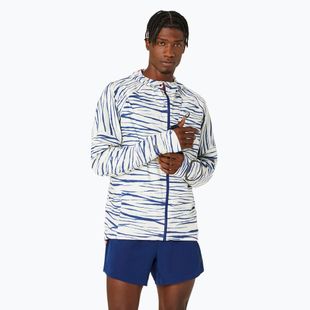 Vyriška bėgimo striukė ASICS Metarun Shibori Waterproof brich/blue expanse