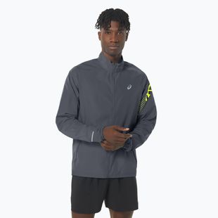 Vyriška bėgimo striukė ASICS Icon carrier grey / safety yellow