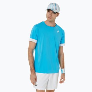 Vyriški teniso marškinėliai ASICS Court SS Top digital aqua/brilliant white
