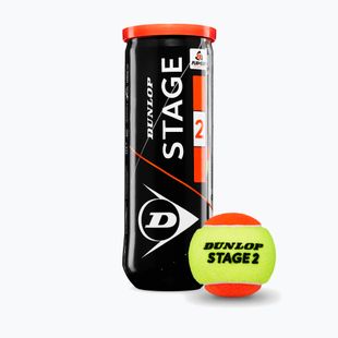 Teniso kamuoliukai Dunlop Stage 2 3 pack orange