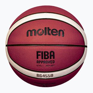 Krepšinio kamuolys Molten B6G4550 FIBA brown dydis 6