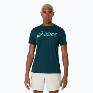 Vyriški teniso marškinėliai ASICS Match Seasonal Graphic Tee saxon green