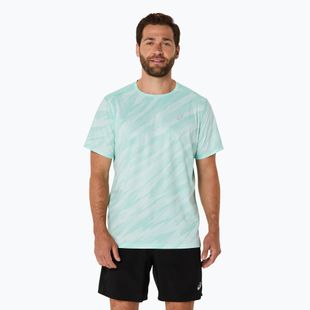 Vyriški bėgimo marškinėliai ASICS Core All Over Print SS Top oasis green