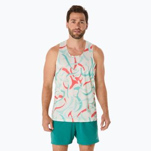 Vyriškas bėgimo tank topas ASICS  Road All Over Print Singlet birch