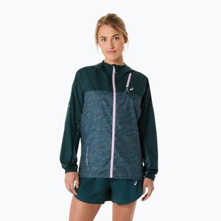 Moteriška bėgimo striukė ASICS Fujitrail Packable saxon green/light ube