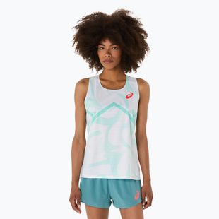 Moteriški begimo marškinėliai ASICS Light Knit Singlet soothing sea