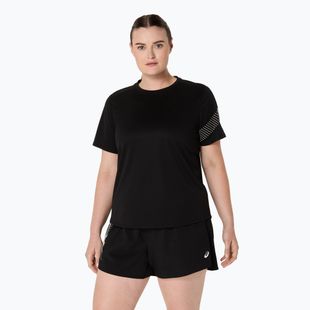 Moteriški bėgimo marškinėliai ASICS Icon SS Top performance black