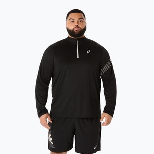 Vyriški bėgimo marškinėliai ilgomis rankovėmis ASICS Icon LS 1/2 Zip performance black