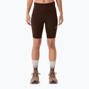 Moteriški bėgimo šortai ASICS Road High Waist 8IN Sprinter coffee