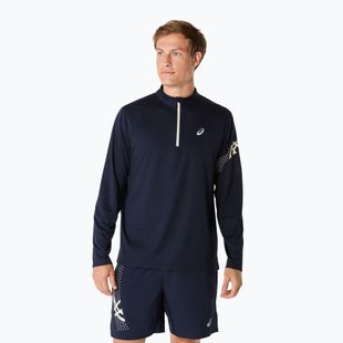 Vyriški bėgimo marškinėliai ilgomis rankovėmis ASICS Icon LS 1/2 Zip midnight