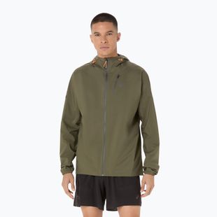 Vyriška bėgimo striukė ASICS Fujitrail Elite Waterproof mantle green