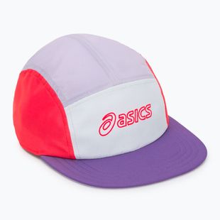 Kepuraitė su snapeliu ASICS 5 Panel flash red/edo purple/dusk violet