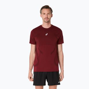 Vyriški bėgimo marškinėliai ASICS Road Seamless dark red planet