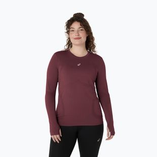 Moteriški bėgimo marškinėliai ilgomis rankovėmis ASICS Road Seamless LS dark currant/port royal