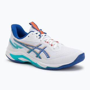 Vyriški tinklinio batai ASICS Netburner Ballistic FF 4 balti/asics mėlyni