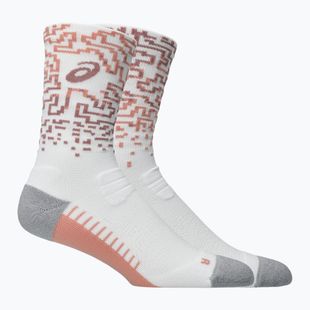 Kojinės ASICS Performance Run Crew brilliant white/morganite/pearl pink