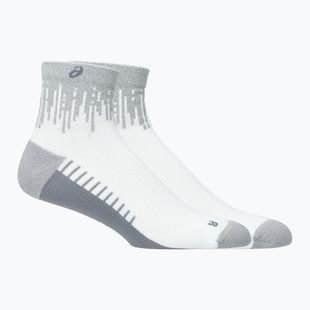 Kojinės ASICS Performance Run Quarter brilliant white/silver reflective