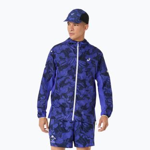 Moteriška bėgimo striukė ASICS Fujitrail Packable cobalt burst/indigo blue/cream