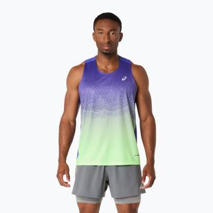 Vyriški bėgimo marškinėliai ASICS Road Fade Singlet cobalt burst/illuminate green