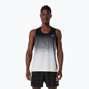 Vyriški bėgimo marškinėliai ASICS Road Fade Singlet performance black/cream