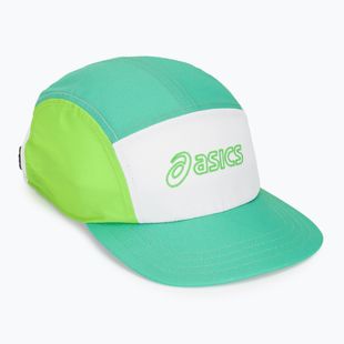 Kepurė su snapeliu ASICS Performance Running 5 panel aurora green/cream
