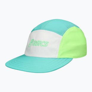 Kepurė su snapeliu ASICS Performance Running 5 panel aurora green/cream
