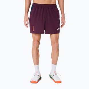Vyriški teniso šortai ASICS Padel Court 7IN dark aubergine