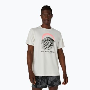 Vyriški bėgimo marškinėliai Asics Fujitrail Logo Ss Top Cream