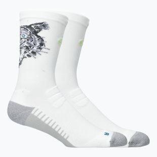 Kojinės ASICS Performance Run Crew brilliant white/illuminate yellow/f.eal