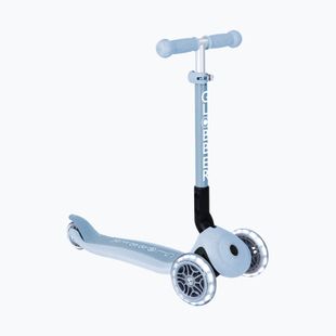 Vaikiškas triratis paspirtukas Globber Junior Foldable Lights Eco blueberry