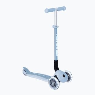 Vaikiškas triračis paspirtukas Globber Junior Primo Foldable Lights Eco blueberry