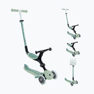 Vaikiškas triračis paspirtukas Globber Go.Up Active Ecologic Lights pistachio
