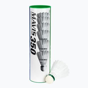 Plunksnelės badmintono raketei YONEX Mavis 350 W 6 pack white