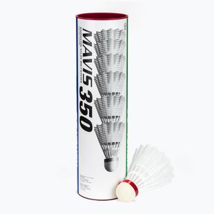 Plunksnelės badmintono raketei YONEX Mavis 350 W 6 pack white
