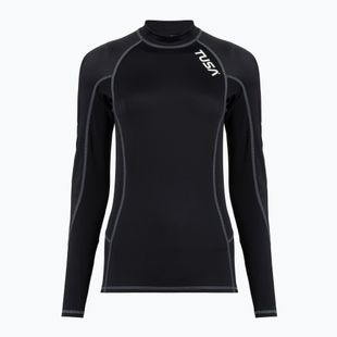 Moteriški plaukimo marškinėliai ilgomis rankovėmis TUSA Black rashguard
