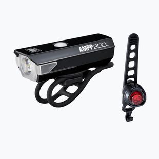 Dviračio žibintų rinkinys CatEye AMPP 200 HL-EL042RC / ORB-RC TL-LD160RC black