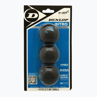 Skvošo kamuoliukai Dunlop Intro blue dot 3 vnt.