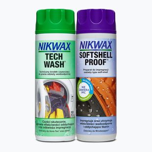 Drabužių priežiūros rinkinys Nikwax Tech Wash + SoftShell Proof 2 x 300 ml