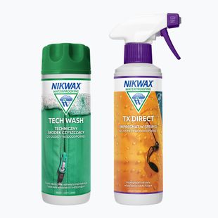 Lietaus drabužių priežiūros rinkinys Nikwax Tech Wash + TX.Direct Spray-On 2 x 300 ml