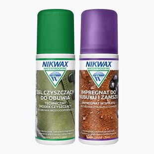 Batų priežiūros rinkinys Nikwax Footwear Cleaning Gel + Nubukas ir veliūras 2 x 125 ml